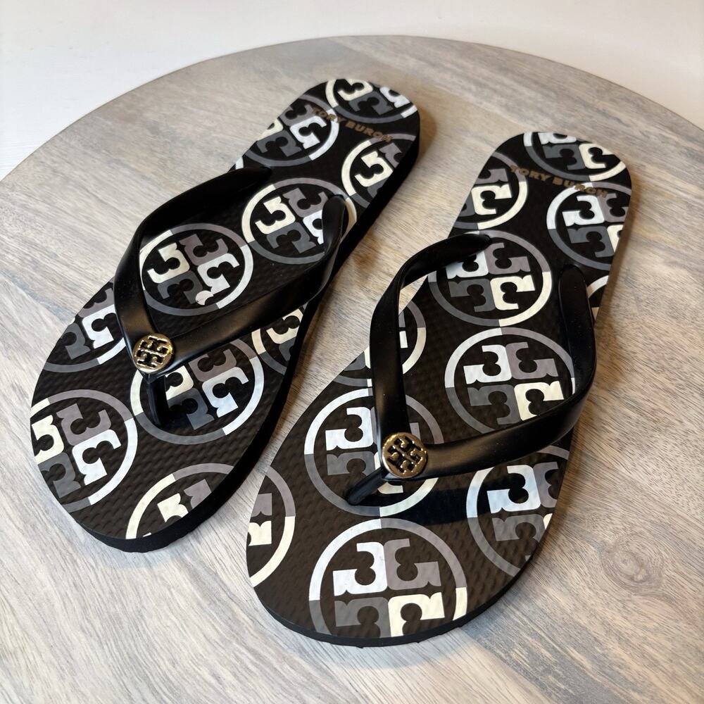 Authentic Tory Burch Women's Traveler Flip Flops Sandals Shoes US Size 7 M